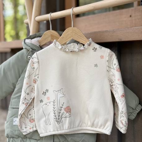 Sweat-shirt enfant en molleton lison Ecru 6 - vertbaudet enfant 