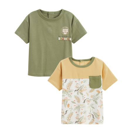 Lot de 2 t-shirts enfant gabin Vert 2 - vertbaudet enfant 