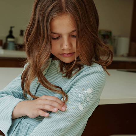 Robe bébé en velours côtelé alma Bleu 6 - vertbaudet enfant 