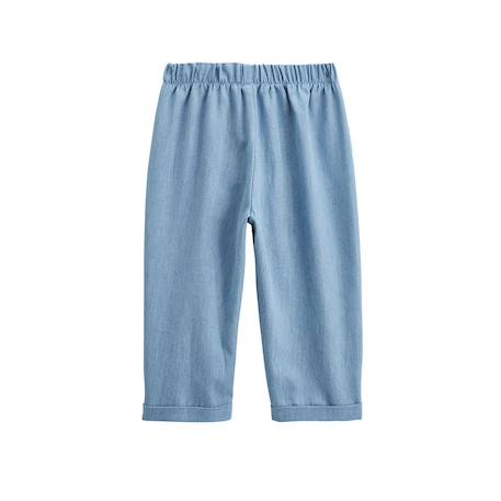 Pantalon enfant en chambray ciao milano Bleu 3 - vertbaudet enfant 