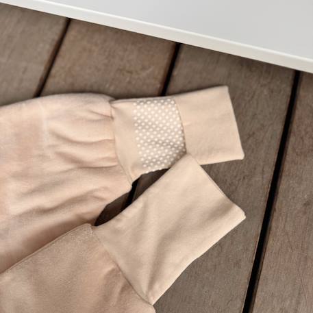 Turbulette d'hiver en velours avec pieds retroussables et manches amovibles chincha Rose 5 - vertbaudet enfant 