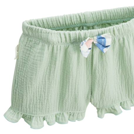 Ensemble enfant t-shirt et short en gaze de coton tiana Ecru 5 - vertbaudet enfant 