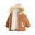 Doudoune enfant imperméable doublée sherpa avec capuche chincha Camel 4 - vertbaudet enfant 