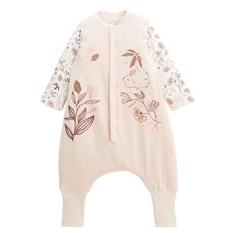Turbulette d'hiver en velours avec pieds retroussables et manches amovibles chincha Rose 2 - vertbaudet enfant 