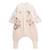 Turbulette d'hiver en velours avec pieds retroussables et manches amovibles chincha Rose 2 - vertbaudet enfant 