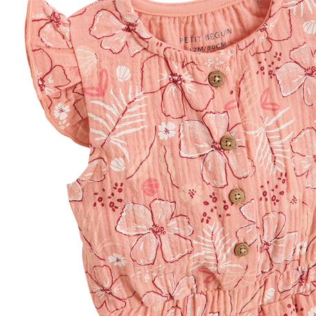 Combishort bébé en gaze de coton santa giulia Orange 4 - vertbaudet enfant 