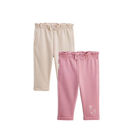 Lot de 2 pantalons bébé en molleton dina Rose 2 - vertbaudet enfant 