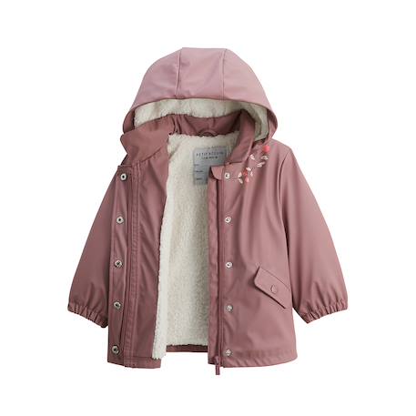 Manteau enfant imperméable doublé sherpa sora Rose 4 - vertbaudet enfant 