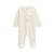 Pyjama bébé en velours ouverture pont câlins Ecru 2 - vertbaudet enfant 