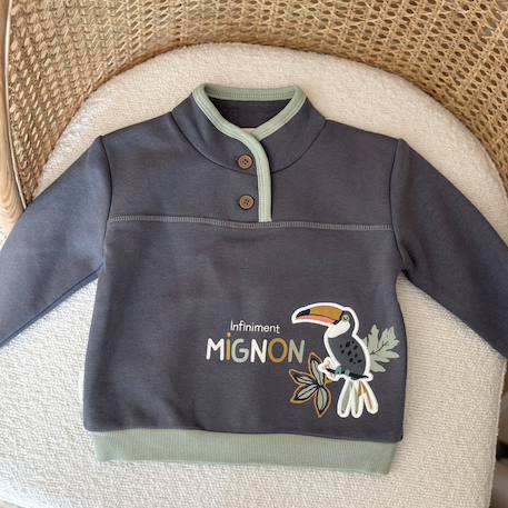 Sweat-shirt enfant en molleton ultra chaud boavista Gris 6 - vertbaudet enfant 