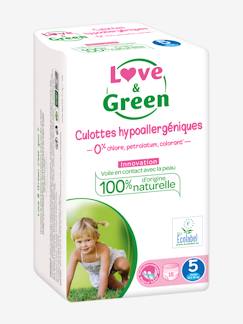 Puériculture-Culottes hypoallergéniques T5 x 18 LOVE & GREEN