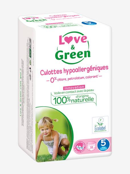 Culottes hypoallergéniques T5 x 18 LOVE & GREEN blanc 1 - vertbaudet enfant 
