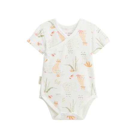 Lot de 2 bodies bébé manches courtes ouverture croisée sierra Peche 6 - vertbaudet enfant 