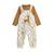Ensemble salopette bébé en molleton et t-shirt lamascotte Ecru 2 - vertbaudet enfant 