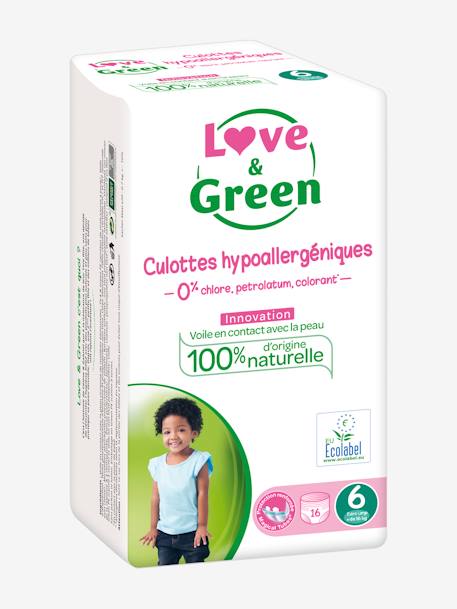 Culottes hypoallergéniques T6 x 16 LOVE & GREEN blanc 1 - vertbaudet enfant 