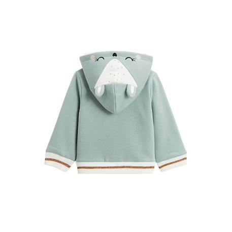 Sweat à capuche zippé bébé en molleton alma Bleu 3 - vertbaudet enfant 