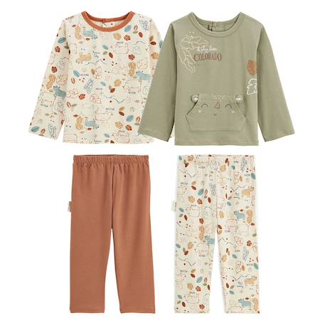 Lot de 2 pyjamas enfant 2 pièces kansas city Kaki 2 - vertbaudet enfant 