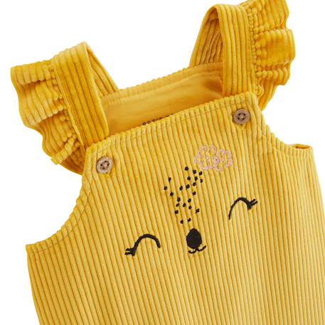 Robe enfant en velours côtelé adele Jaune 4 - vertbaudet enfant 