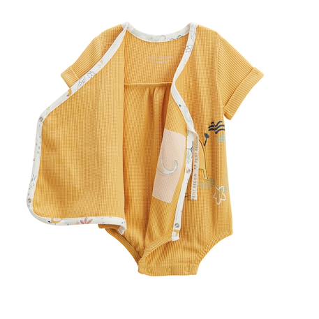 Barboteuse bébé hawaiki Ocre 5 - vertbaudet enfant 