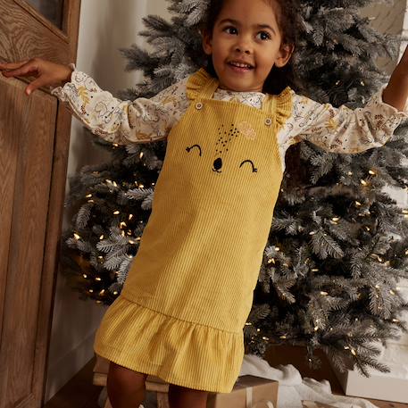 Robe bébé en velours côtelé adele Jaune 5 - vertbaudet enfant 