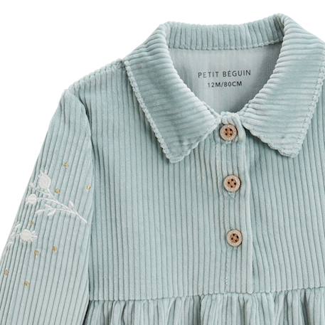 Robe bébé en velours côtelé alma Bleu 4 - vertbaudet enfant 