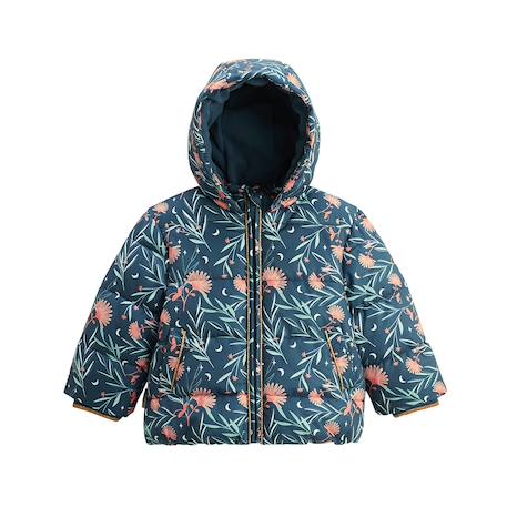 Doudoune enfant imperméable doublée polaire avec capuche dina Bleu 2 - vertbaudet enfant 