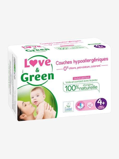 Couches hypoallergéniques T4+ x 42 LOVE & GREEN blanc 3 - vertbaudet enfant 