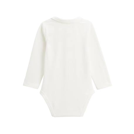 Lot de 2 bodies bébé manches longues ouverture croisée perle Ecru 5 - vertbaudet enfant 