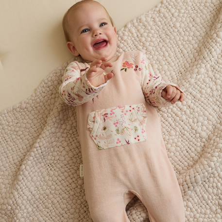 Pyjama bébé en velours manouk Rose 6 - vertbaudet enfant 
