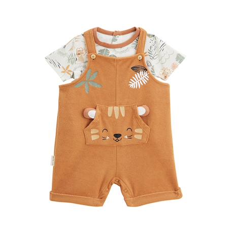 Ensemble salopette bébé et t-shirt en éponge mio Camel 2 - vertbaudet enfant 