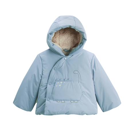 Doudoune bébé imperméable doublée sherpa avec capuche nino Bleu 2 - vertbaudet enfant 