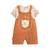 Ensemble salopette bébé en gaze de coton et t-shirt tango Marron 2 - vertbaudet enfant 