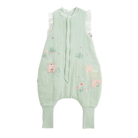 Turbulette tog 2 en gaze de coton avec pieds retroussables arya Vert 2 - vertbaudet enfant 