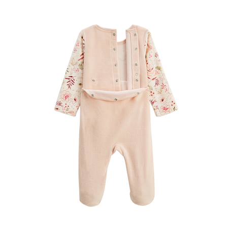 Pyjama bébé en velours manouk Rose 5 - vertbaudet enfant 