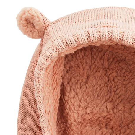 Cagoule bébé en tricot esmée Rose 3 - vertbaudet enfant 