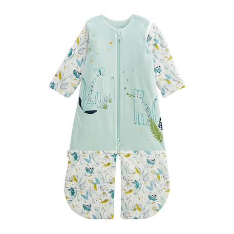 Turbulette tog 2,5 en velours avec manches amovibles et jambes séparables oscar Bleu 4 - vertbaudet enfant 