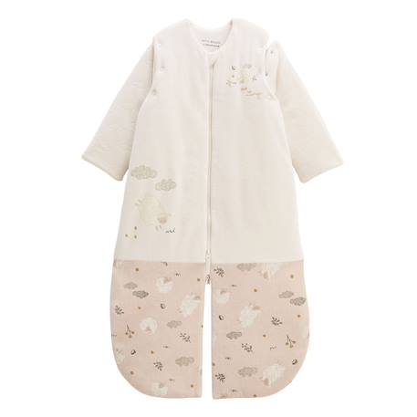 Turbulette d'hiver en velours avec manches amovibles et jambes séparables câlins Ecru 4 - vertbaudet enfant 
