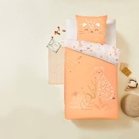 Housse de couette enfant + taie d'oreiller tchatcha Peche 6 - vertbaudet enfant 
