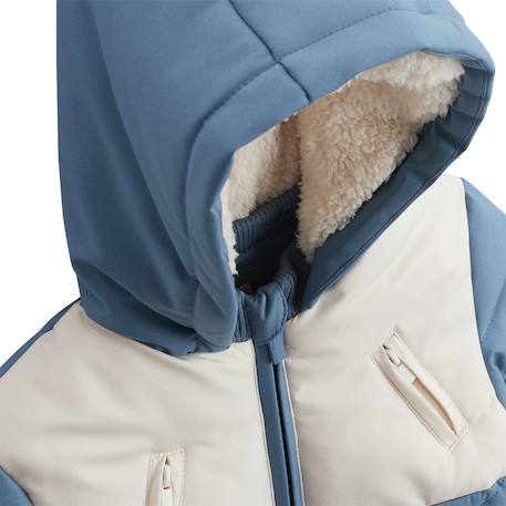 Doudoune enfant imperméable doublée polaire avec capuche tao Bleu 5 - vertbaudet enfant 