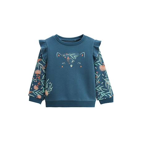 Sweat-shirt bébé en molleton dina Bleu 2 - vertbaudet enfant 