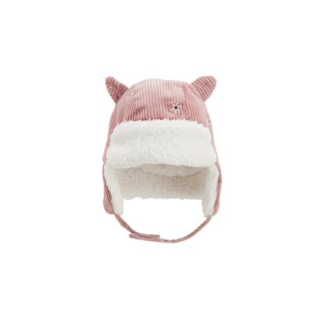 Chapka bébé en velours côtelé bloom Rose 2 - vertbaudet enfant 