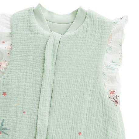 Turbulette tog 2 en gaze de coton avec pieds retroussables arya Vert 4 - vertbaudet enfant 