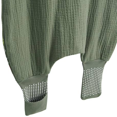 Turbulette d'été en gaze de coton avec pieds retroussables dumbea Kaki 5 - vertbaudet enfant 