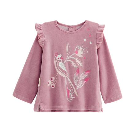 Pyjama enfant 2 pièces en velours rose louisa Rose 3 - vertbaudet enfant 