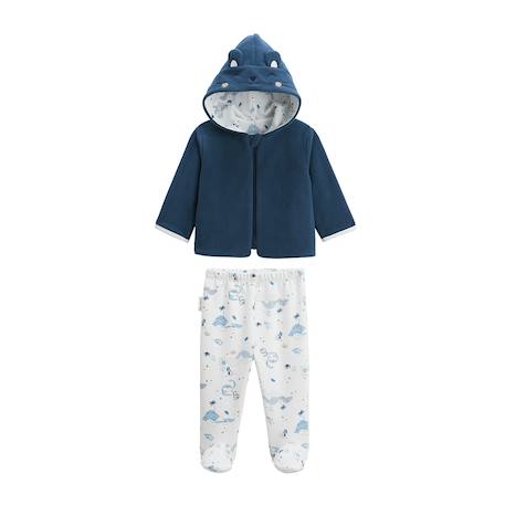 Ensemble bébé veste en polaire et pantalon en molleton dune valley Bleu 2 - vertbaudet enfant 