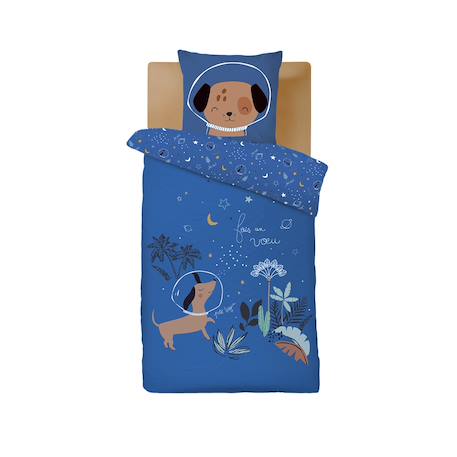 Housse de couette enfant + taie d'oreiller milo Bleu 2 - vertbaudet enfant 