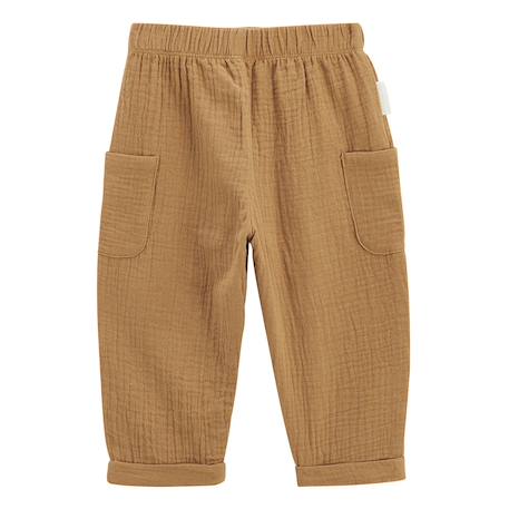 Ensemble enfant t-shirt et pantalon en gaze de coton gabin Camel 4 - vertbaudet enfant 
