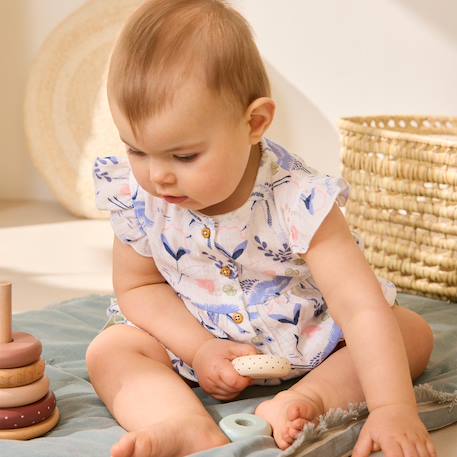 Blouse bébé en gaze de coton tiana Ecru 6 - vertbaudet enfant 