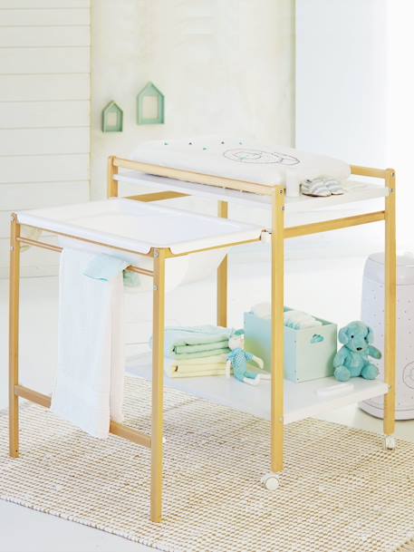 Table à langer avec baignoire intégrée MagicTub blanc+naturel/blanc 10 - vertbaudet enfant 