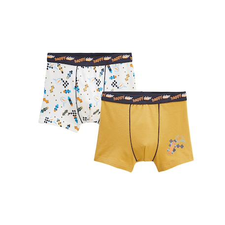Lot de 2 boxers garçon happy rider Ocre 2 - vertbaudet enfant 